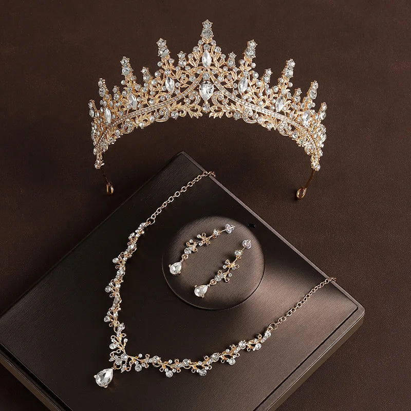 Bridal Crystal Crown Jewelry Set