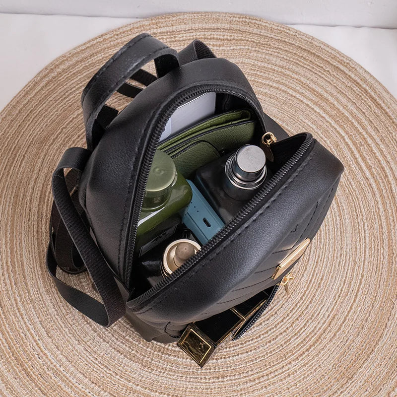 Mini Luxury Leather Women Backpack