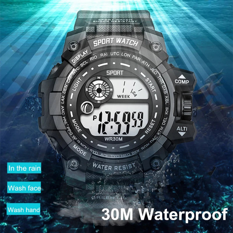 Men's LED Digital Military Watch