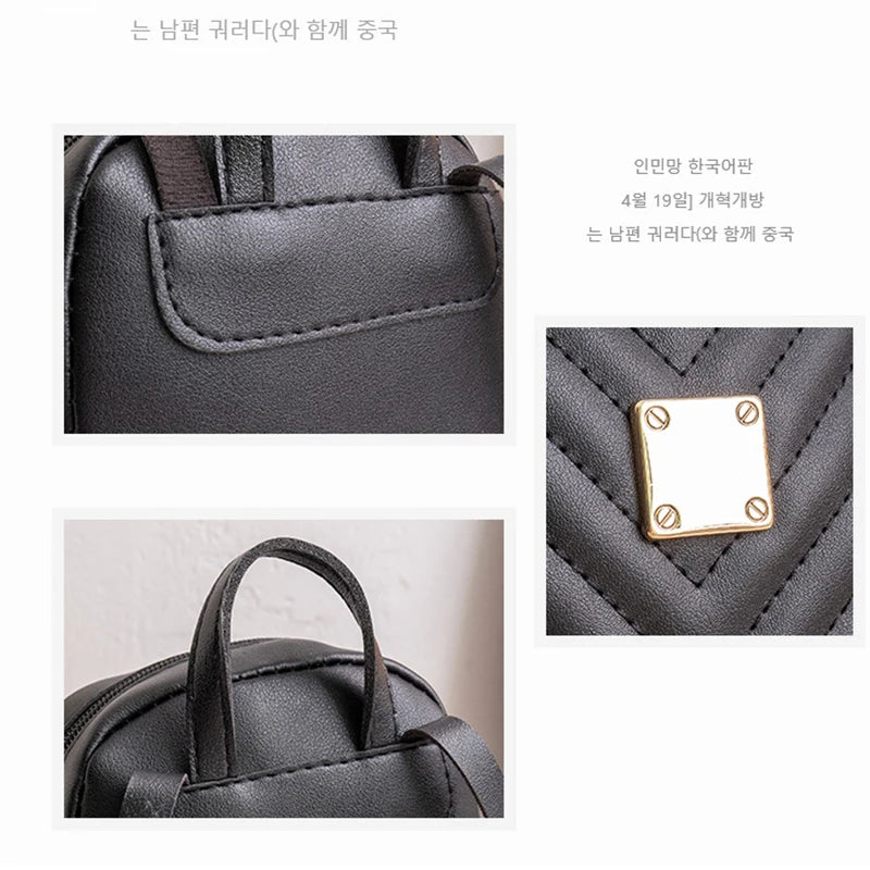 Mini Luxury Leather Women Backpack