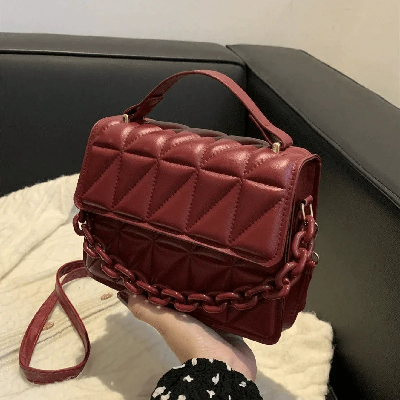 Quilted Mini Crossbody Tote Bag