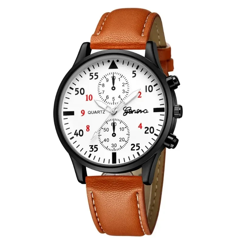 Leather Sport Men Watch