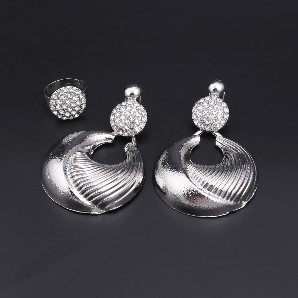 Dubai Silver Luxury Jewelry Set
