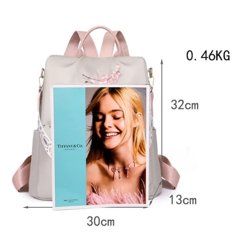 Floral Nylon Backpack Large