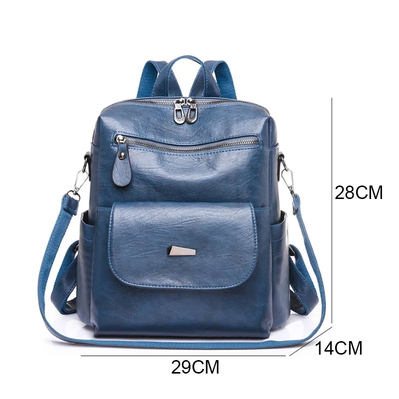 Genuine Leather Women Backpack