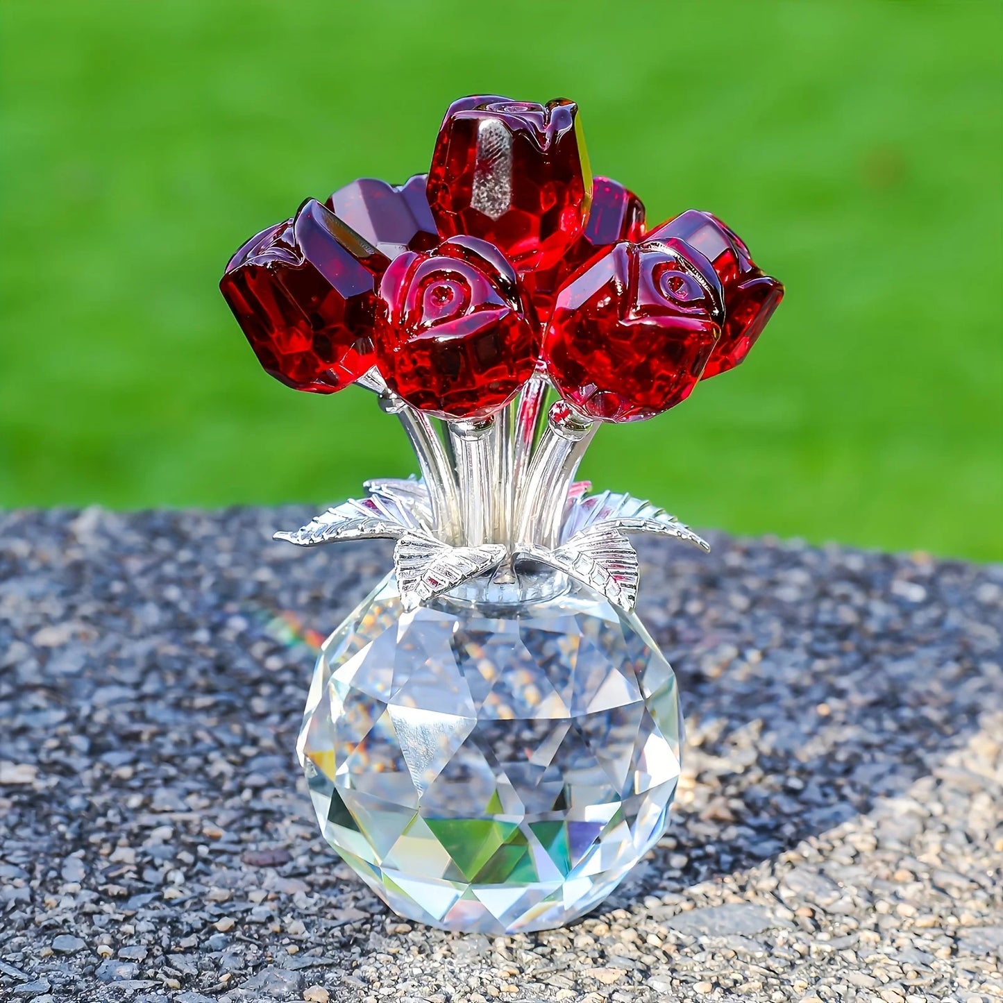 Colorful Crystal Rose Bouquet Eternal Gift
