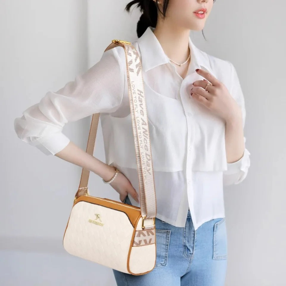 3-Layer PU Shoulder Purse