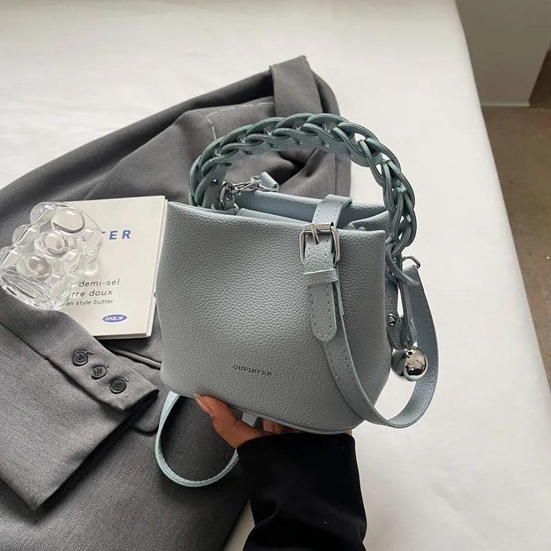 Korean Woven Bucket Bag
