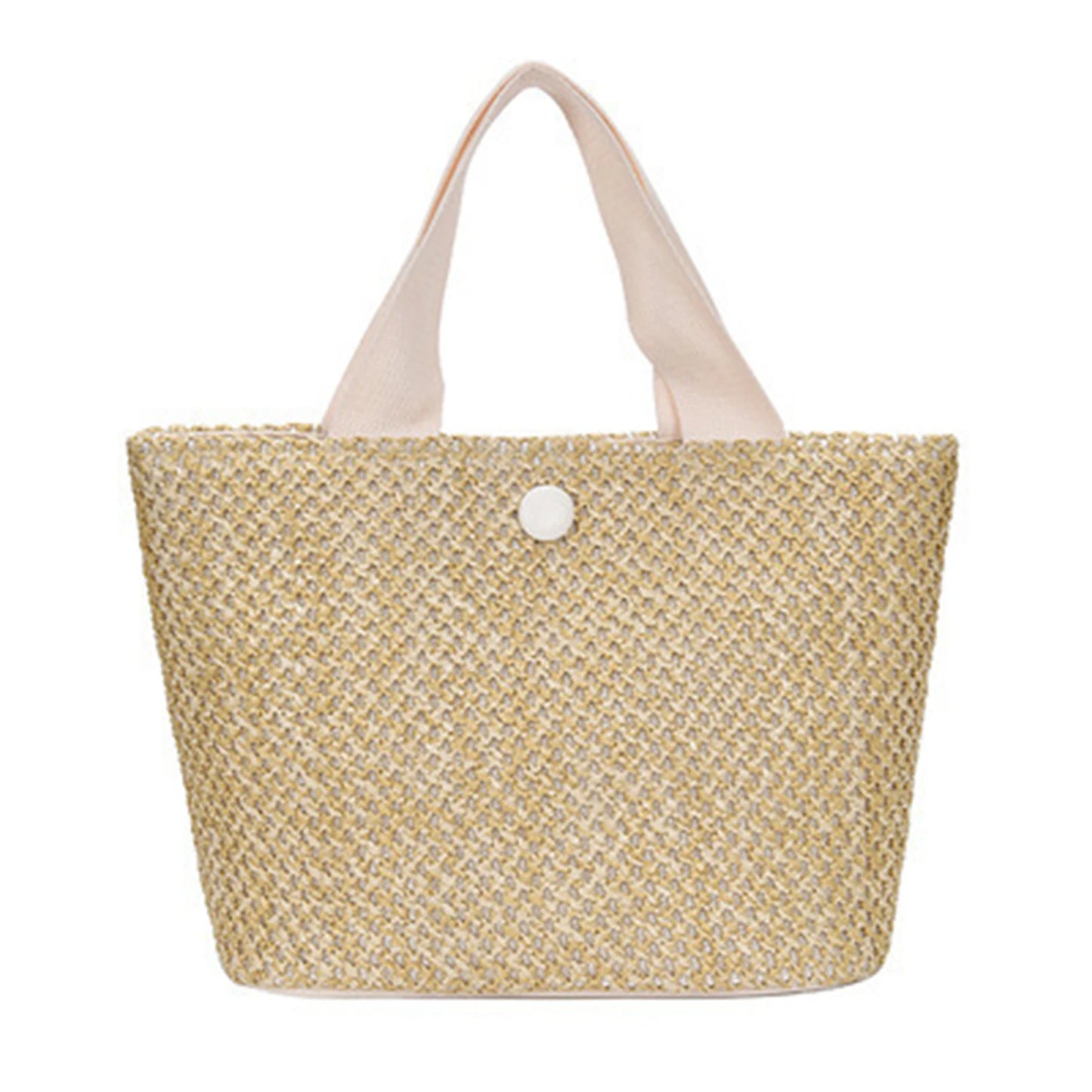 Women's Woven Straw Tote Beach Bag