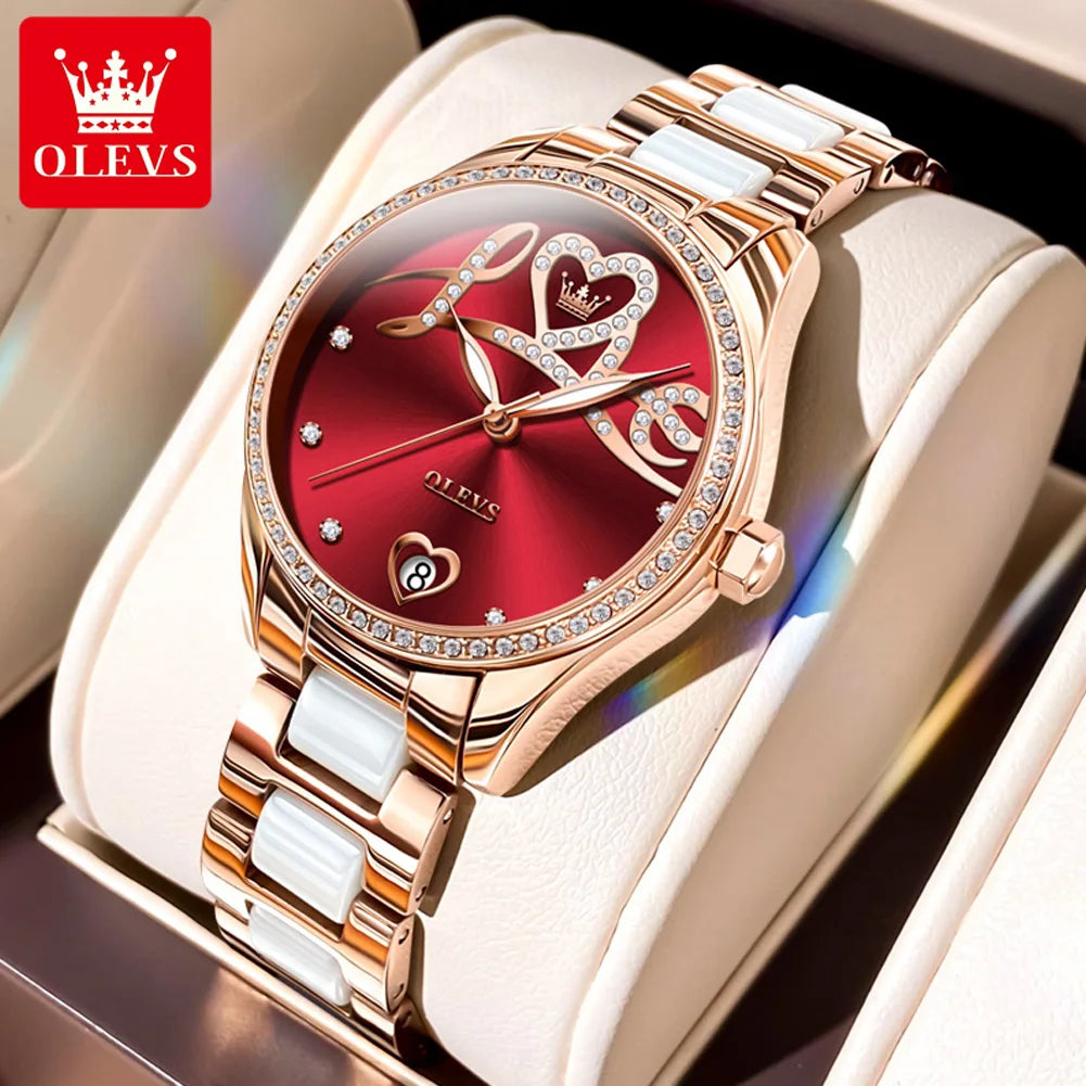 OLEVS Ceramic Automatic Ladies Watch