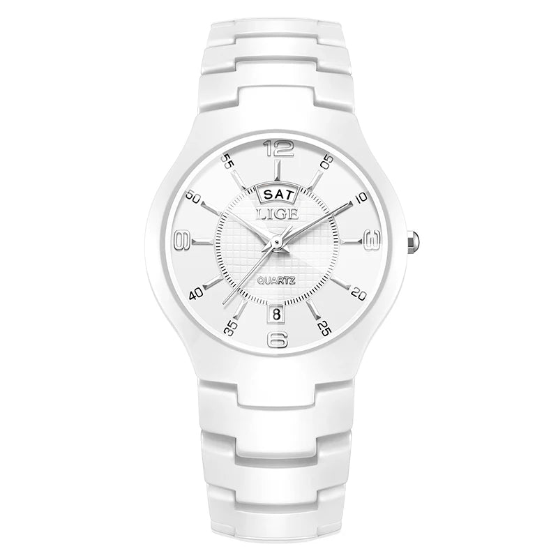 LIGE Ceramic Date Ladies Watch