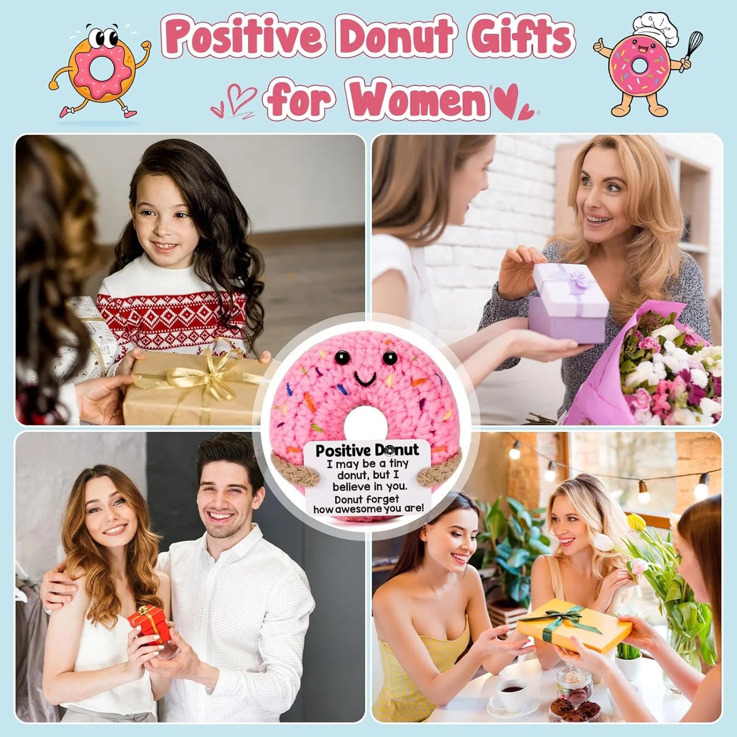Crochet Donut Positive Gift Girls Birthday