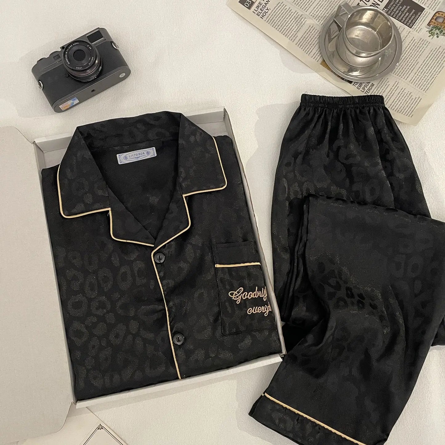 Ice Silk Men Loungewear Pajama Set