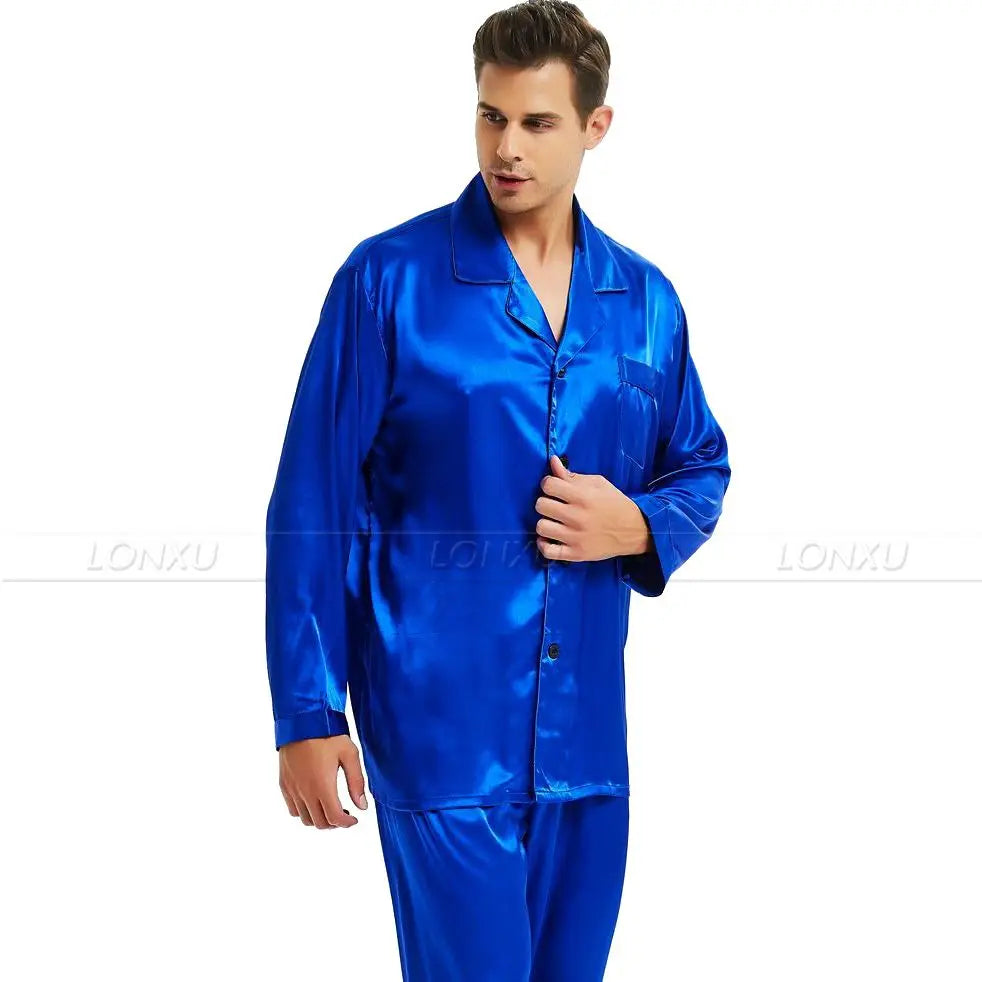 Men's Silk Satin Pajama Set Gift