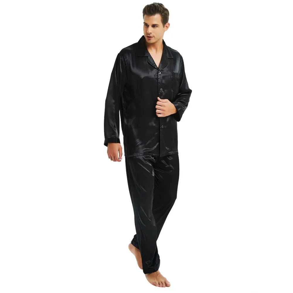 Men's Silk Satin Pajama Set Gift